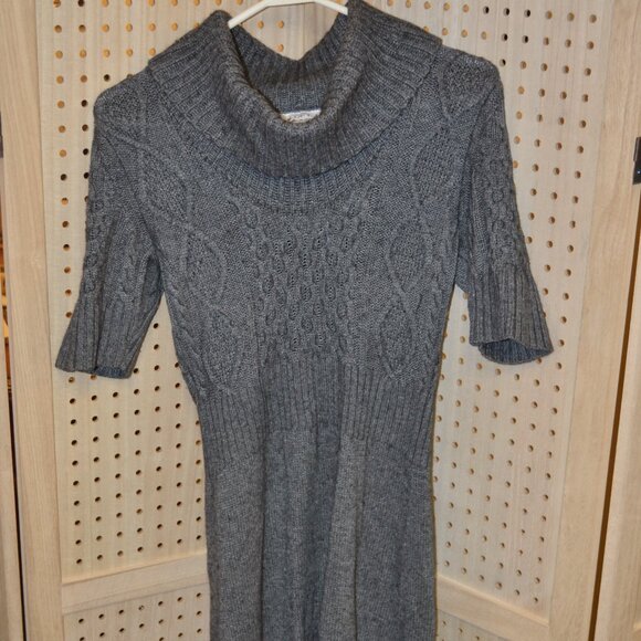 ANN TAYLOR LOFT GRAY SWEATER DRESS SIZE XS - Picture 1 of 7